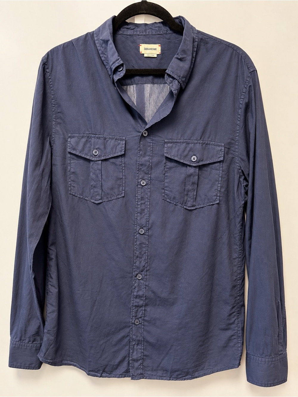 Zadig & Voltaire Women’s Button Down Shirt Navy NWT Size Medium $198